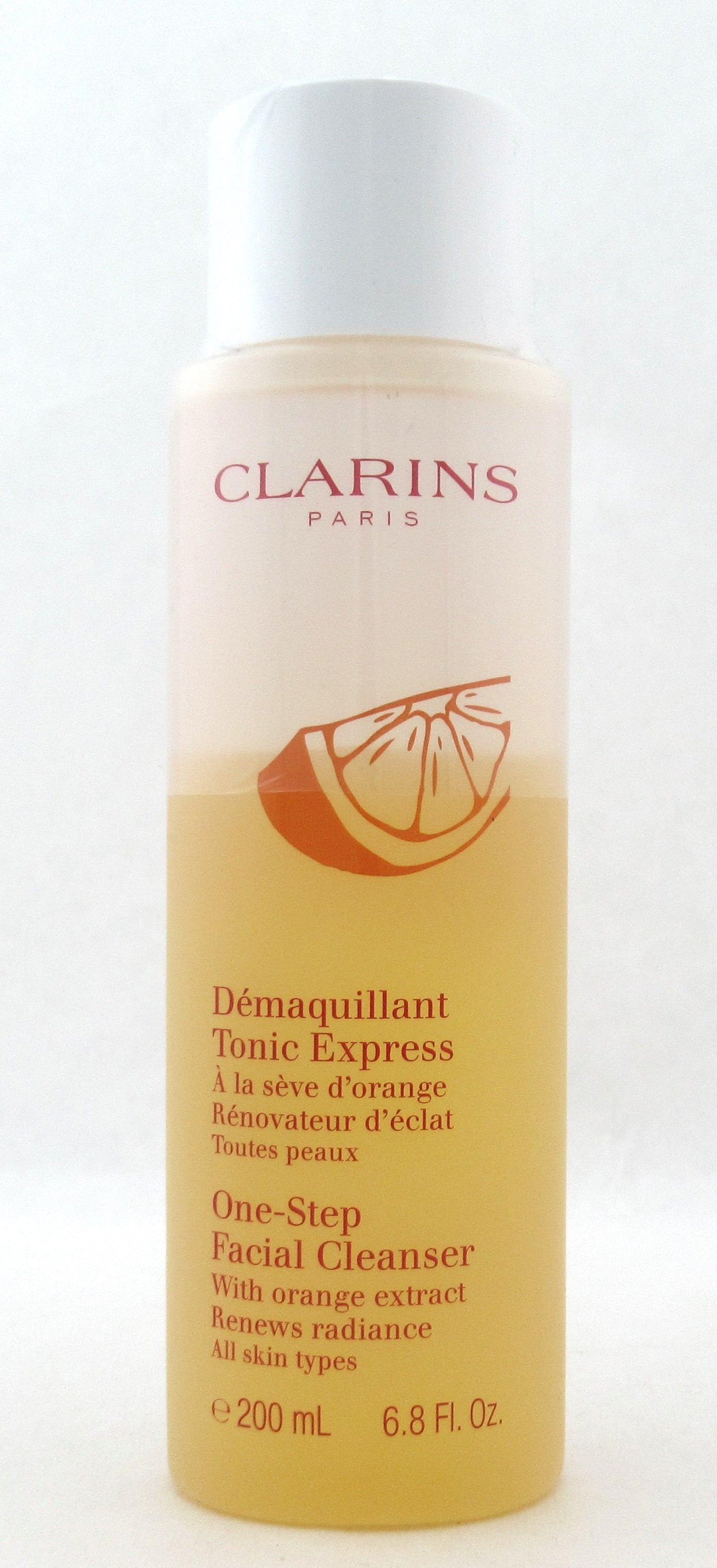 Clarins One Step Facial Cleanser With Orange Extract All Skin Types 200 ml./ 6.8 oz. New Tester