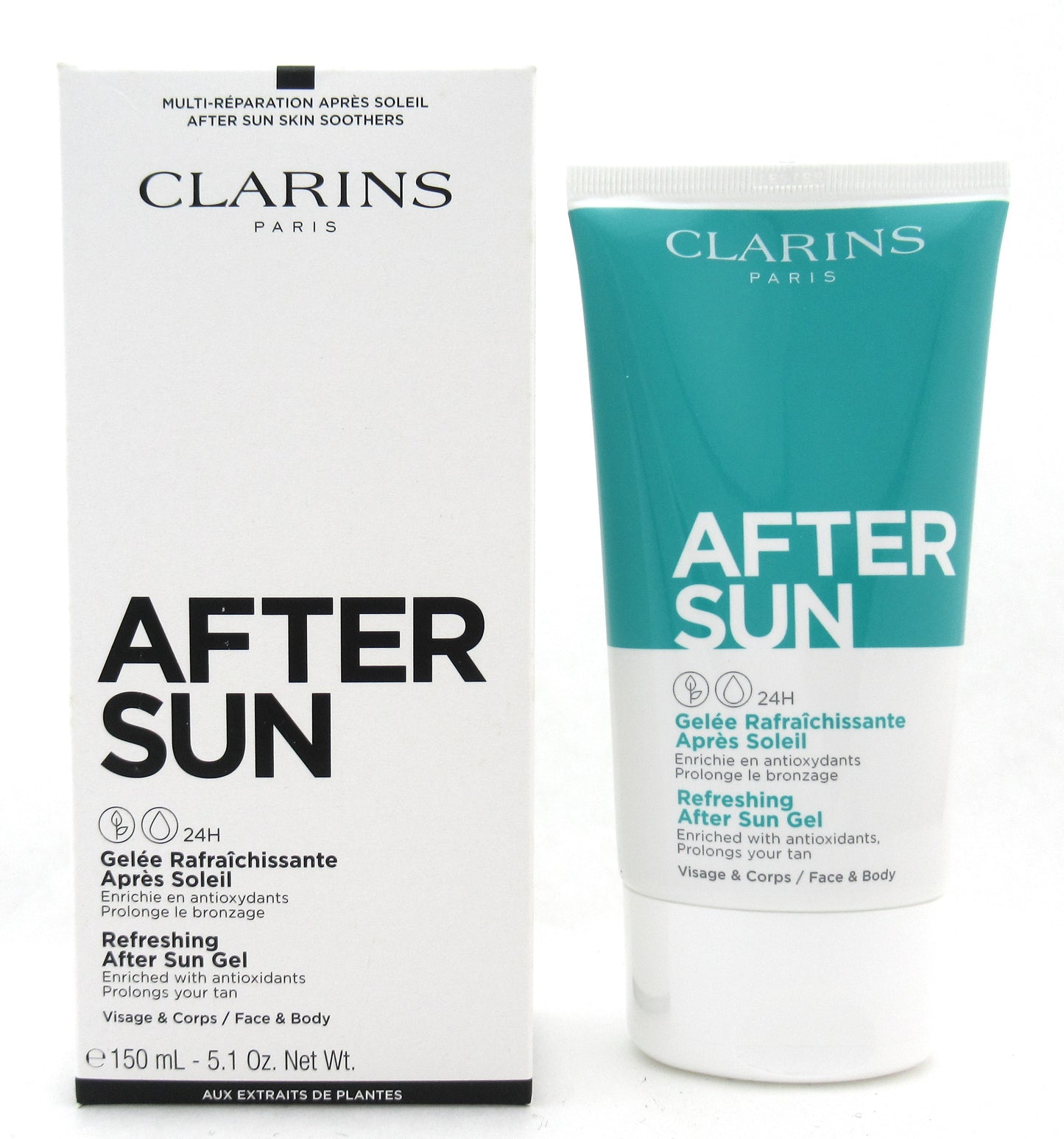 Clarins After Sun Refreshing After Sun Gel For Face & Body 5.1 oz. New Tester