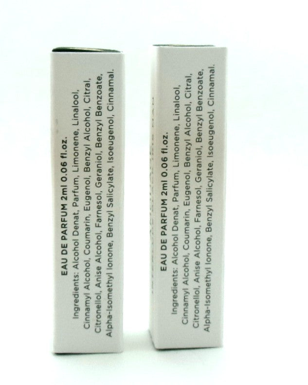 Amouage INTERLUDE BLACK IRIS Man 0.06 oz. EDP Sample Spray LOT OF 2 Vials Damaged Boxes