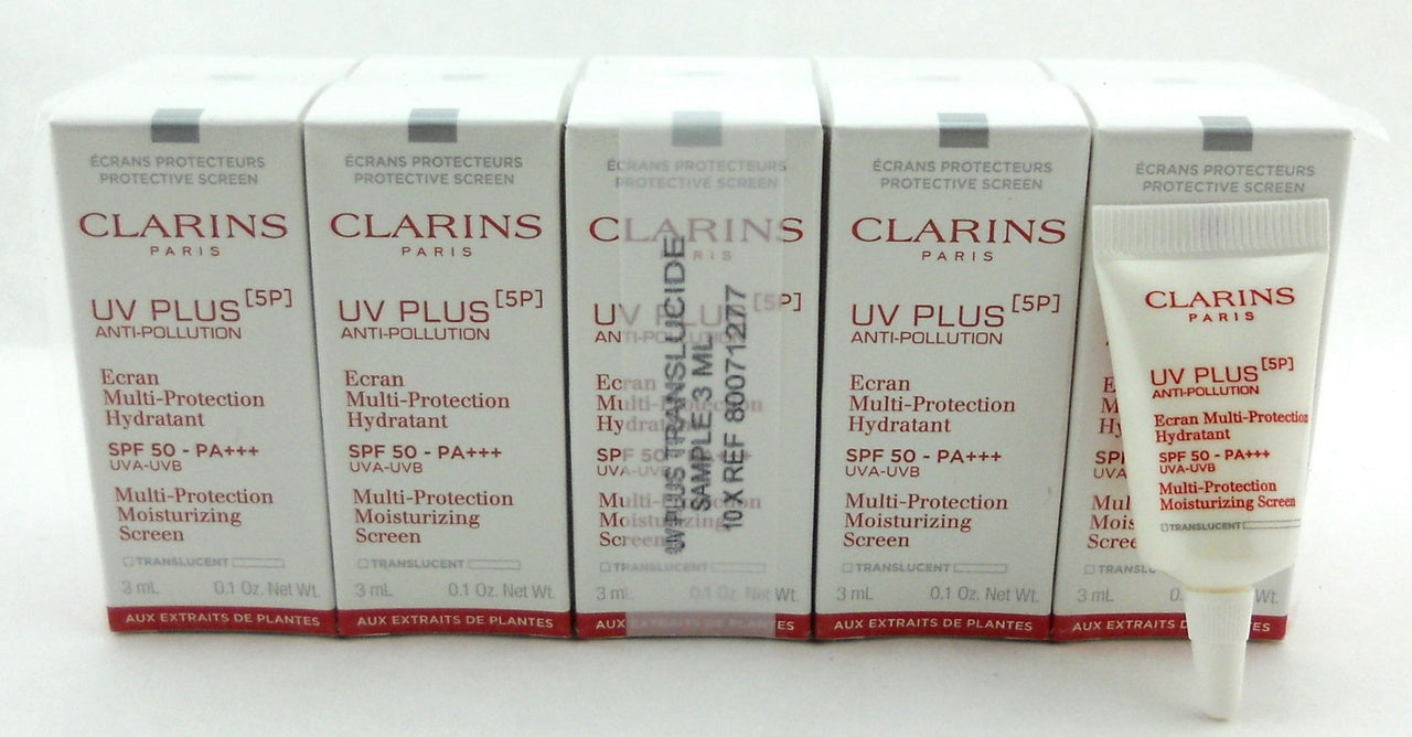 Clarins UV Plus Anti-Pollution Multi Protection Screen 0.1 oz./3 ml. LOT of 10