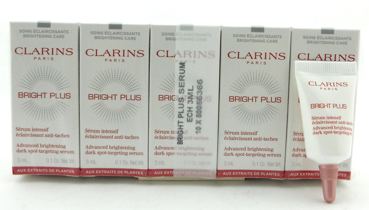 Clarins Bright Plus Dark Spot Targeting Serum Travel Size 0.1oz./3ml. LOT of 10