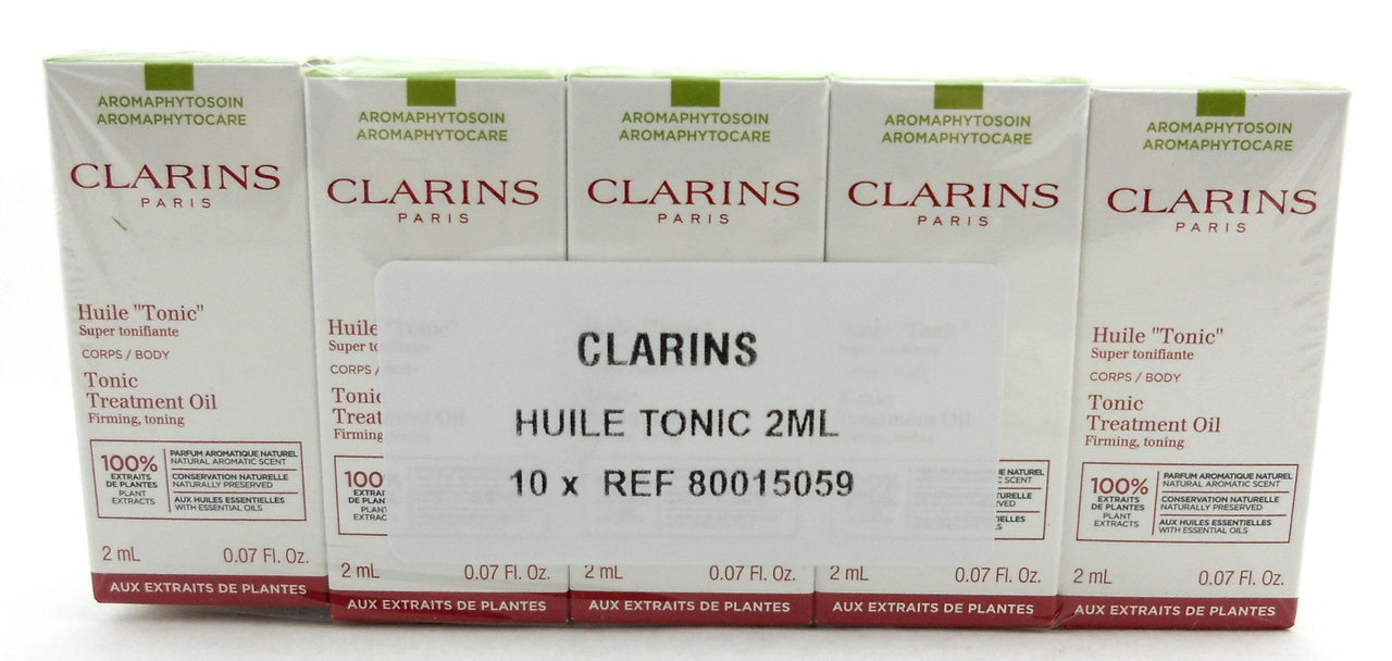 Clarins Tonic Treatment Oil Firming Tonic Sample 0.07 oz./2 ml. Lot of 10 NEW