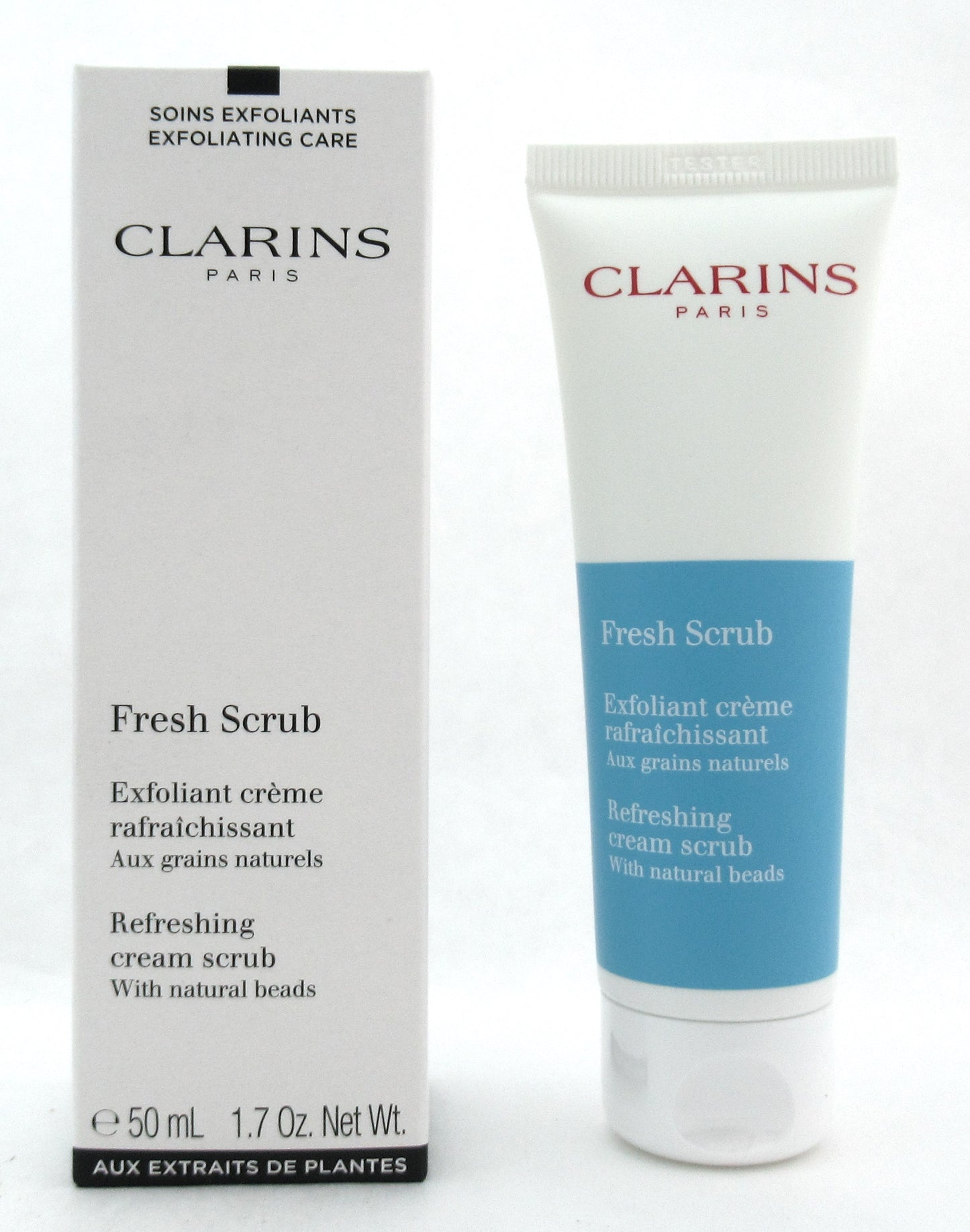 Clarins Fresh Scrub Refreshing Scrub Cream with natural beads 50 ml./1.7 oz. New Tester