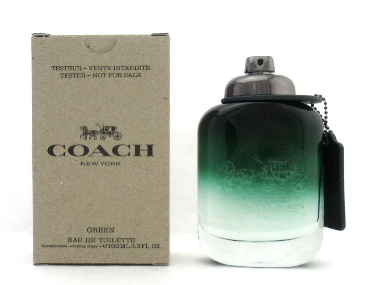 Coach Green Cologne for Men 3.3 oz. Eau De Toilette Spray New Tester