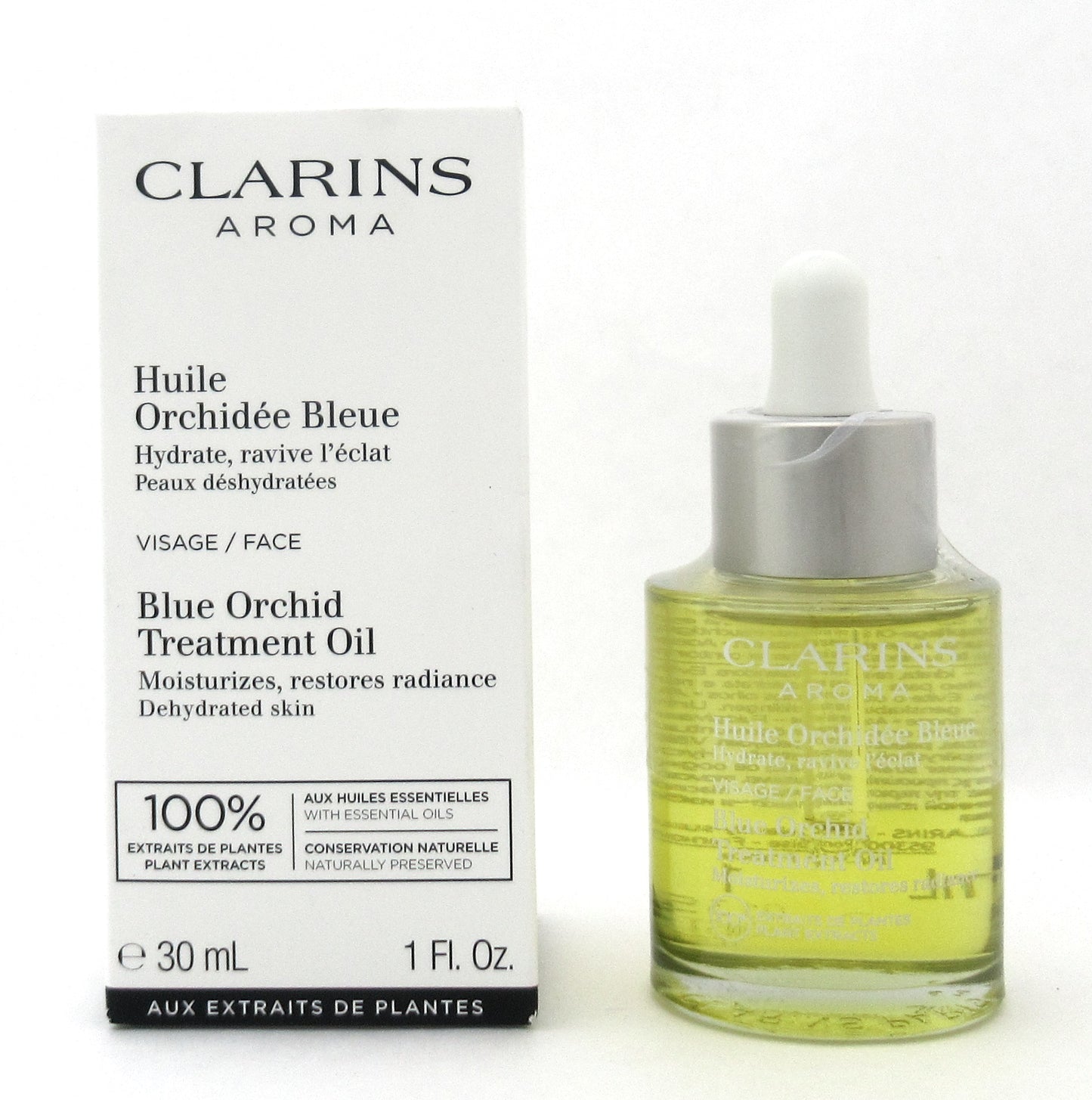 Clarins Blue Orchid Face Treatment Oil Dehydrated Skin 30 ml./ 1.0 oz. New Tester