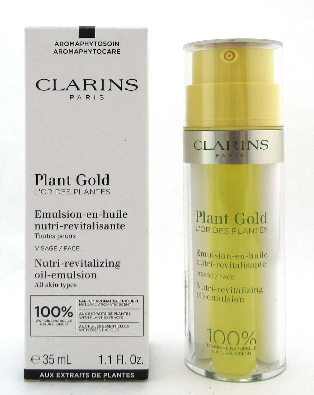 Clarins Plant Gold Nutri Revitalizing Oil Emulsion All Skin Types 35 ml./ 1.1 oz. New Tester