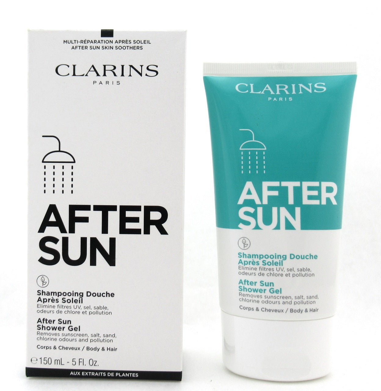 Clarins After Sun Shower Gel Body & Hair 150 ml./ 5. oz. New Tester Sealed Tube