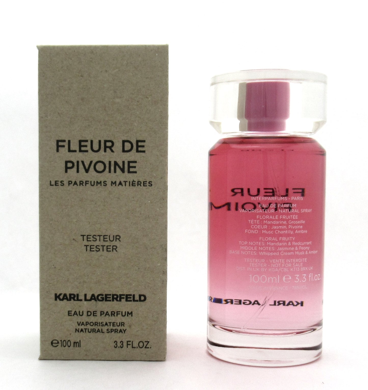Fleur De Pivoine by Karl Lagerfeld 3.3 oz. Eau de Parfum Spray for Women New Tester w/Cap