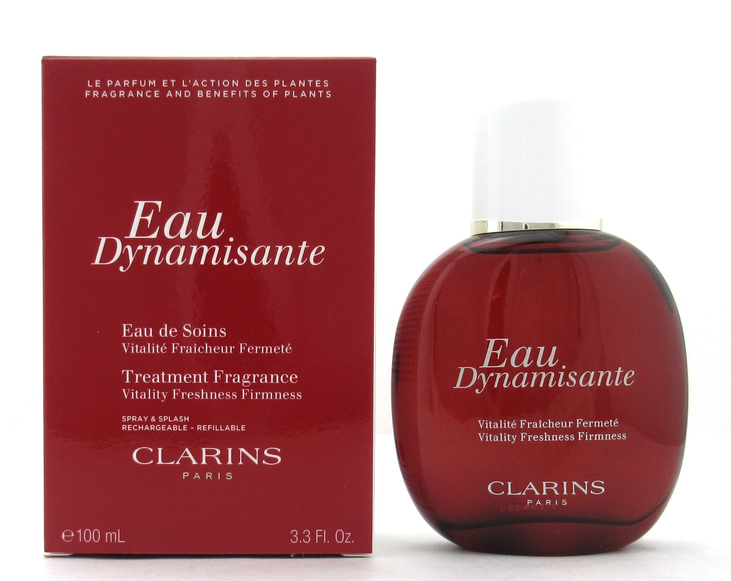 Clarins Eau Dynamisante Fragrance Spray Refillable 3.3 oz./100 ml. New In Box