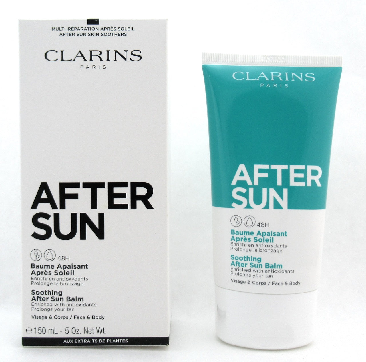 Clarins After Sun Soothing Balm for Face & Body 150 ml./5 oz. New Tester