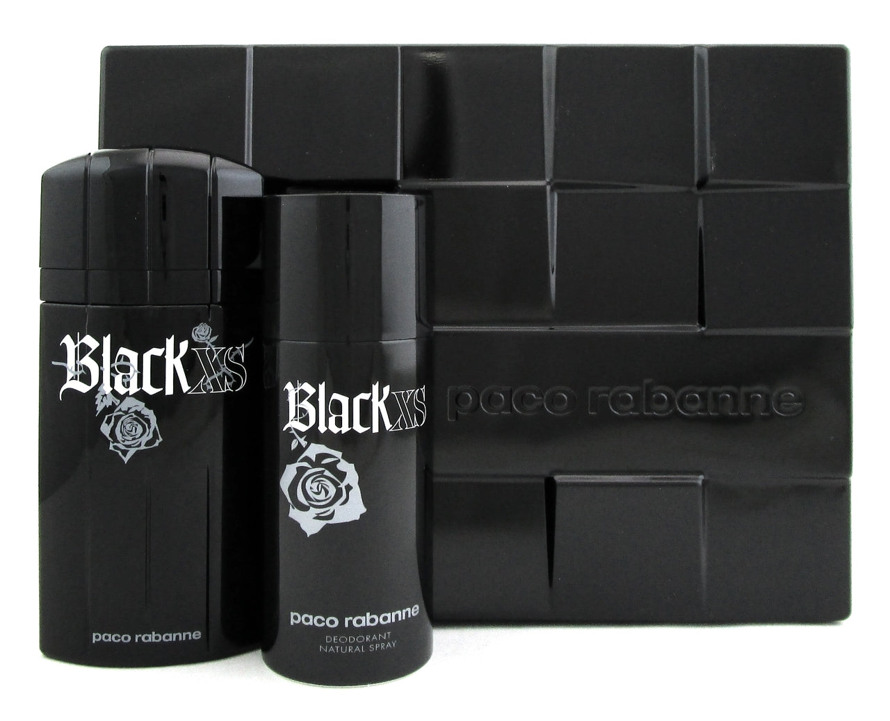 Black XS by Paco Rabanne 3.4oz.EDT Spray+5.1oz.Deo Spray Set for Men. Brand new.