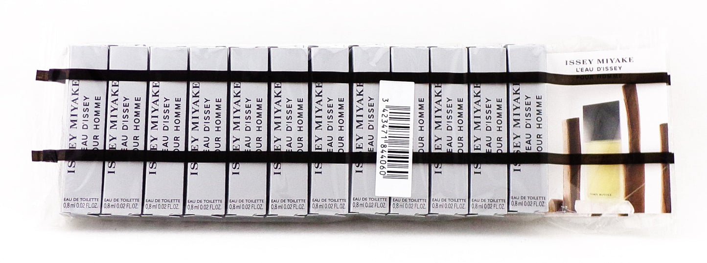 L'Eau D'Issey by Issey Miyake 0.02 oz./ 0.8 ml. Eau de Toilette Vial Spray for Men New Lot of 12