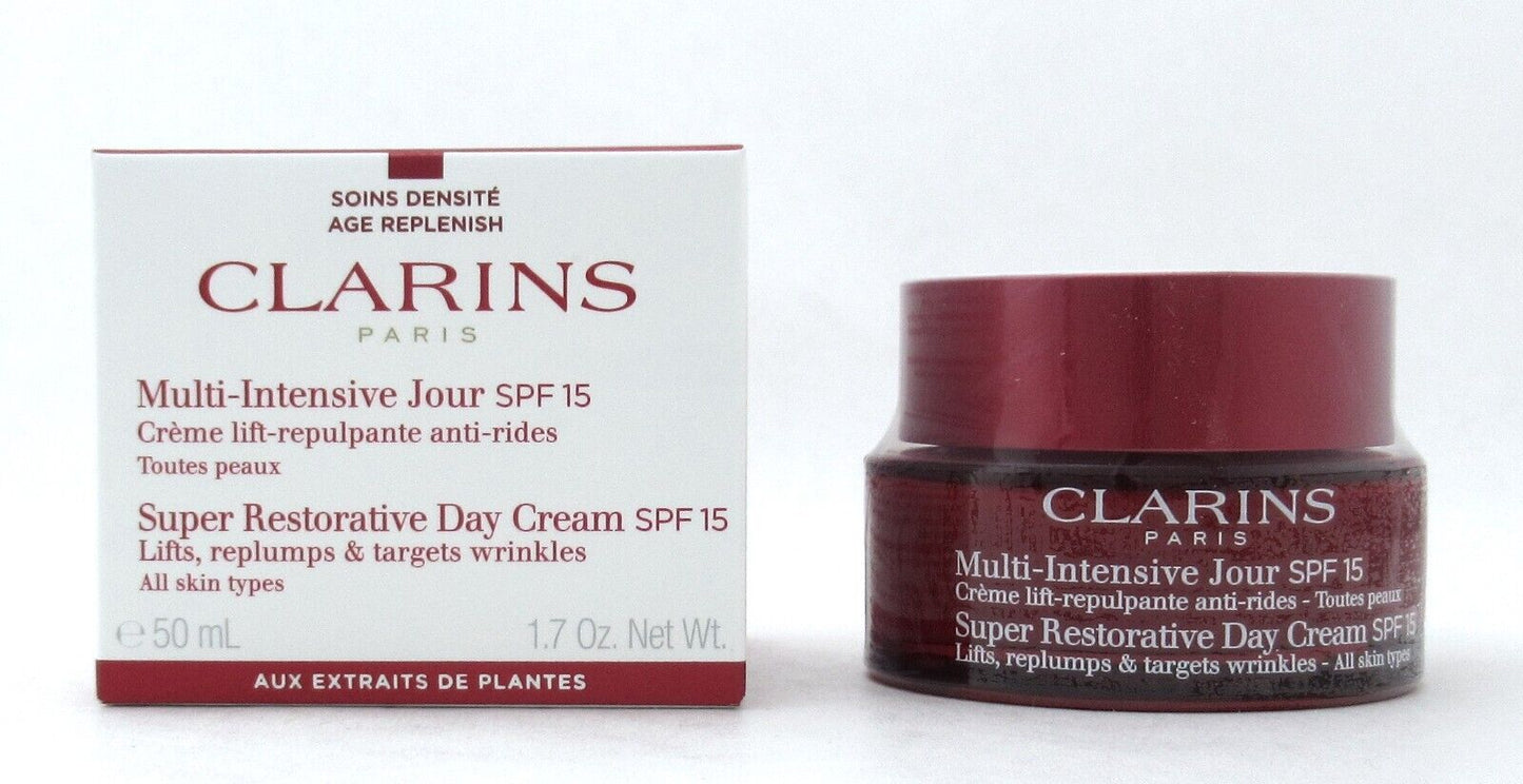 Clarins Multi Intensive Super Restorative Day Cream SPF 15 All Skin 1.7 oz New