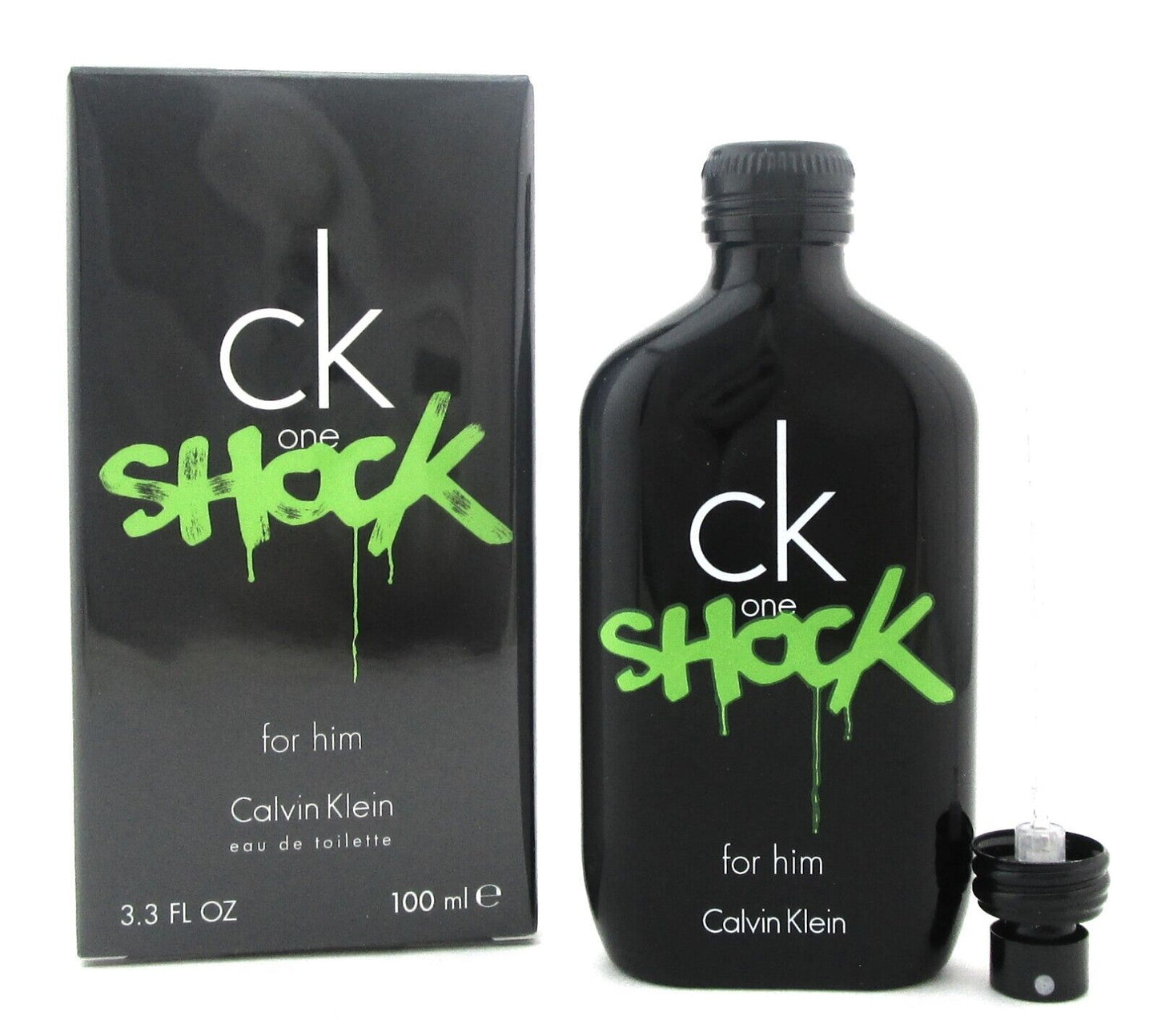 CK One Shock for Him by Calvin Klein 3.3 oz./ 100ml. EDT Spray. New. DAMAGED Box