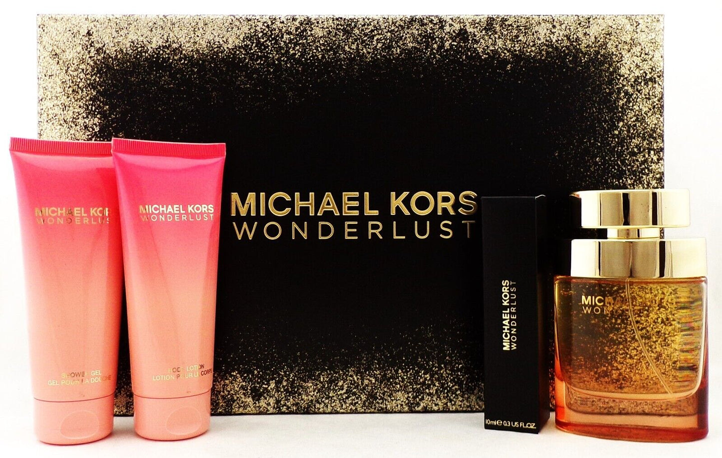 Wonderlust by Michael Kors 4 Pcs Set for Women 3.4 oz. EDP Spray+Travel+Lot+Gel