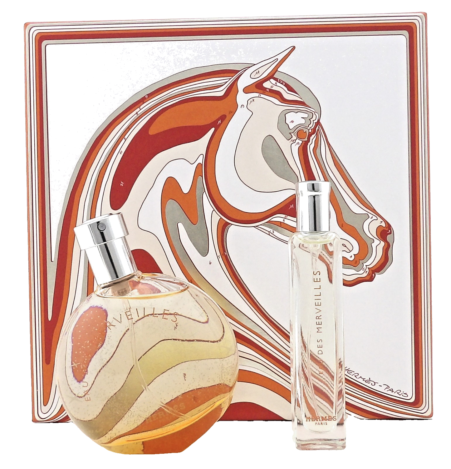 Hermes Eau Des Merveilles 1.6 oz + 15 ml Eau de Toilette Spray. New Women's Set