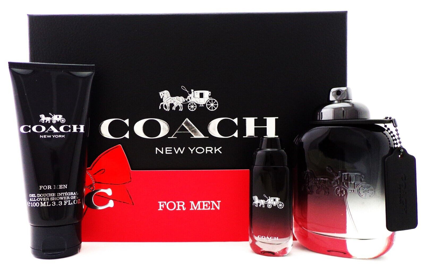 Coach for MEN by Coach 3.3 oz. & 0.50 oz. EDT Spray+ 3.3 S/Gel. New Men's SET