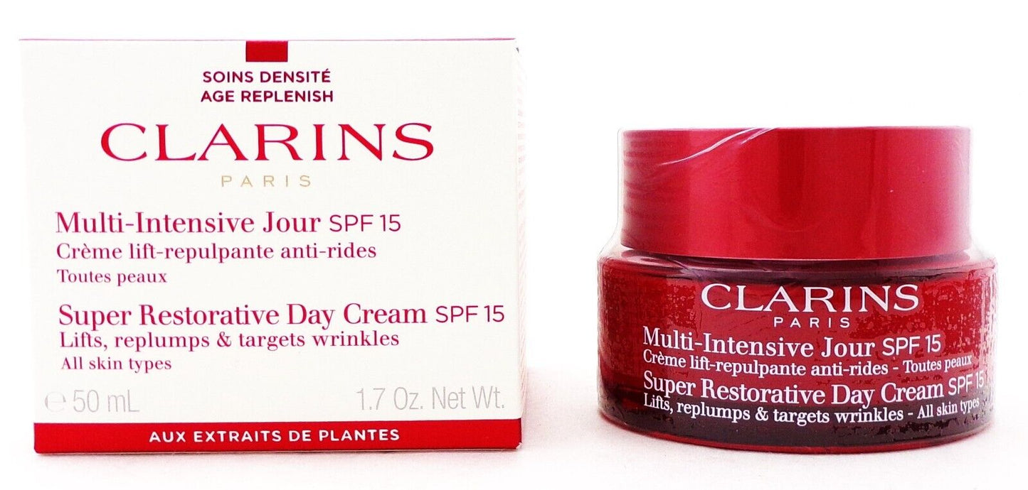 Clarins Multi Intensive 1.7 oz. Super Restorative Day Cream SPF 15 Damaged Box