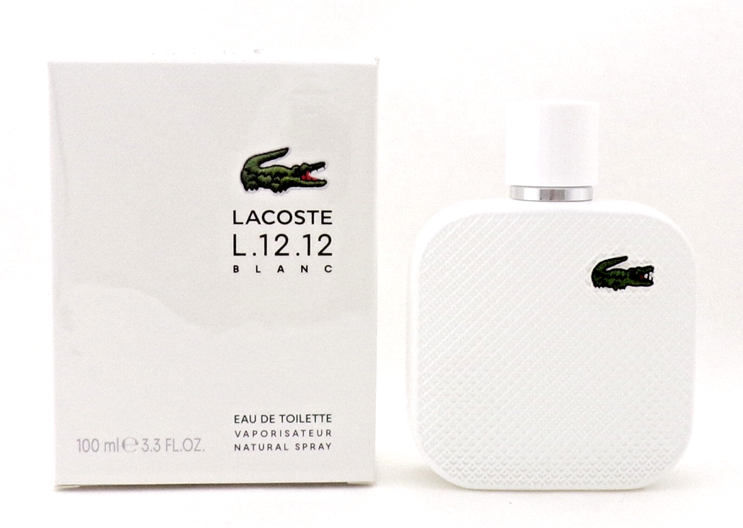 Lacoste L.12.12 Blanc 3.3 oz. Eau de Toilette Spray for Men. New in Box