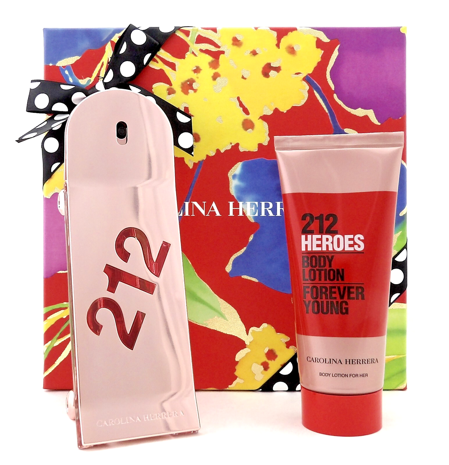 Carolina Herrera 212 Heroes 2.7 oz EDP Spray + 3.4 oz B/Lotion. New Women's SET