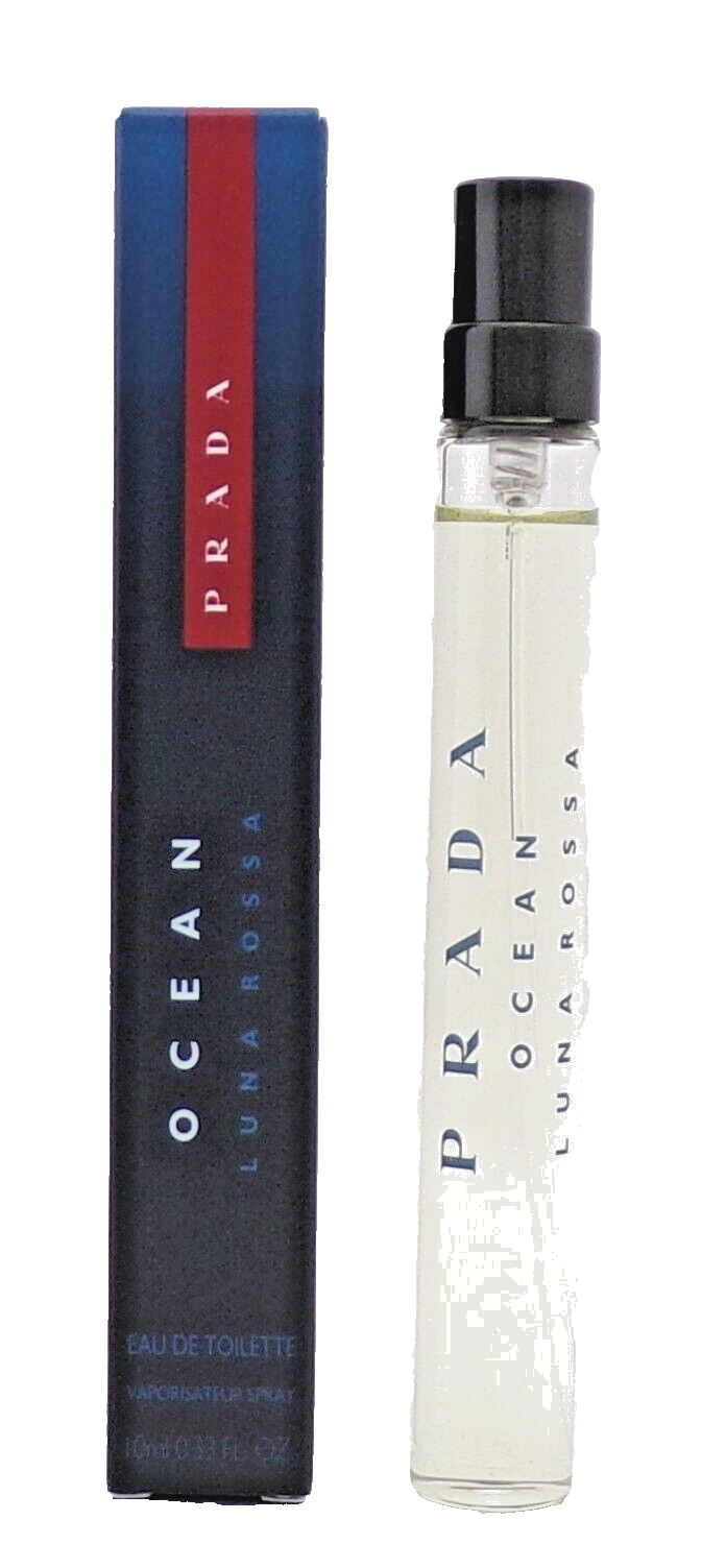Prada Luna Rossa Ocean 0.33 oz./ 10 ml. Eau de Toilette Travel Spray New in Box