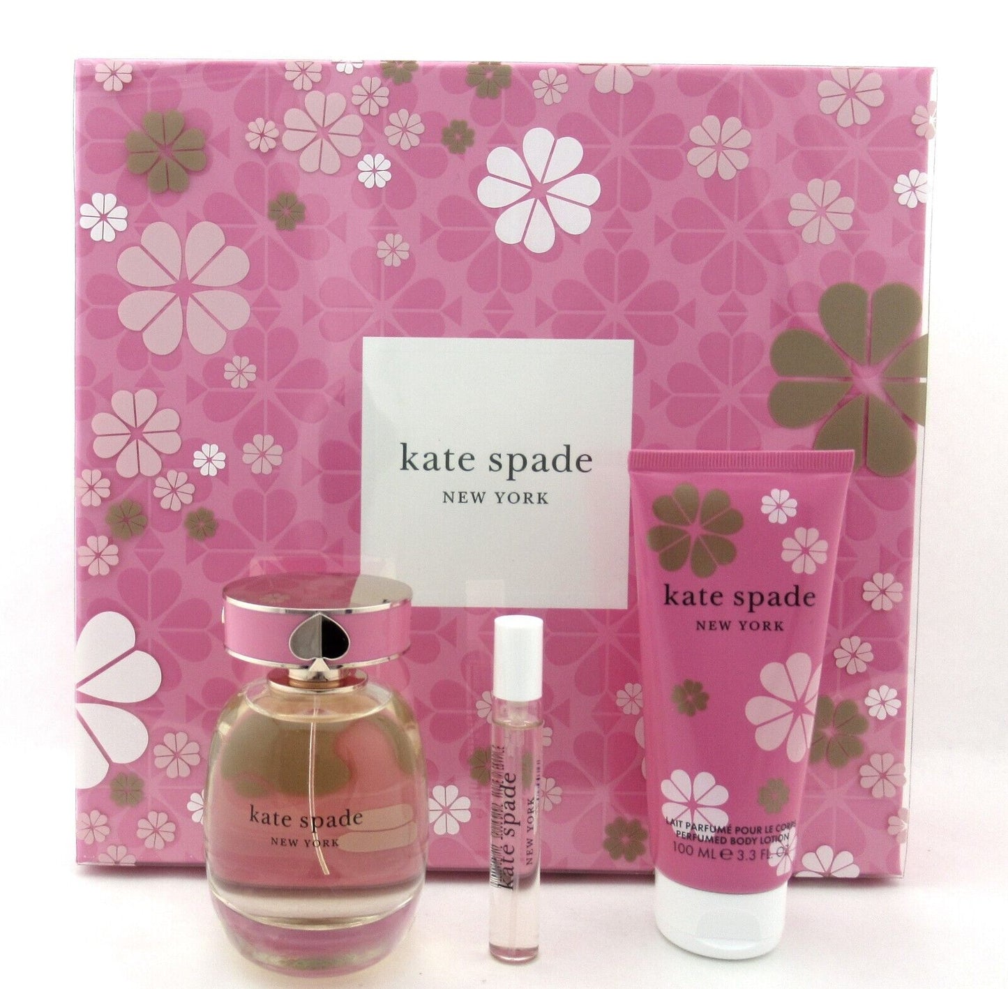 Kate Spade New York by Kate Spade 3.3 oz.+ 7.5 ml.EDP Spray+3.3 oz. B/L. New Set