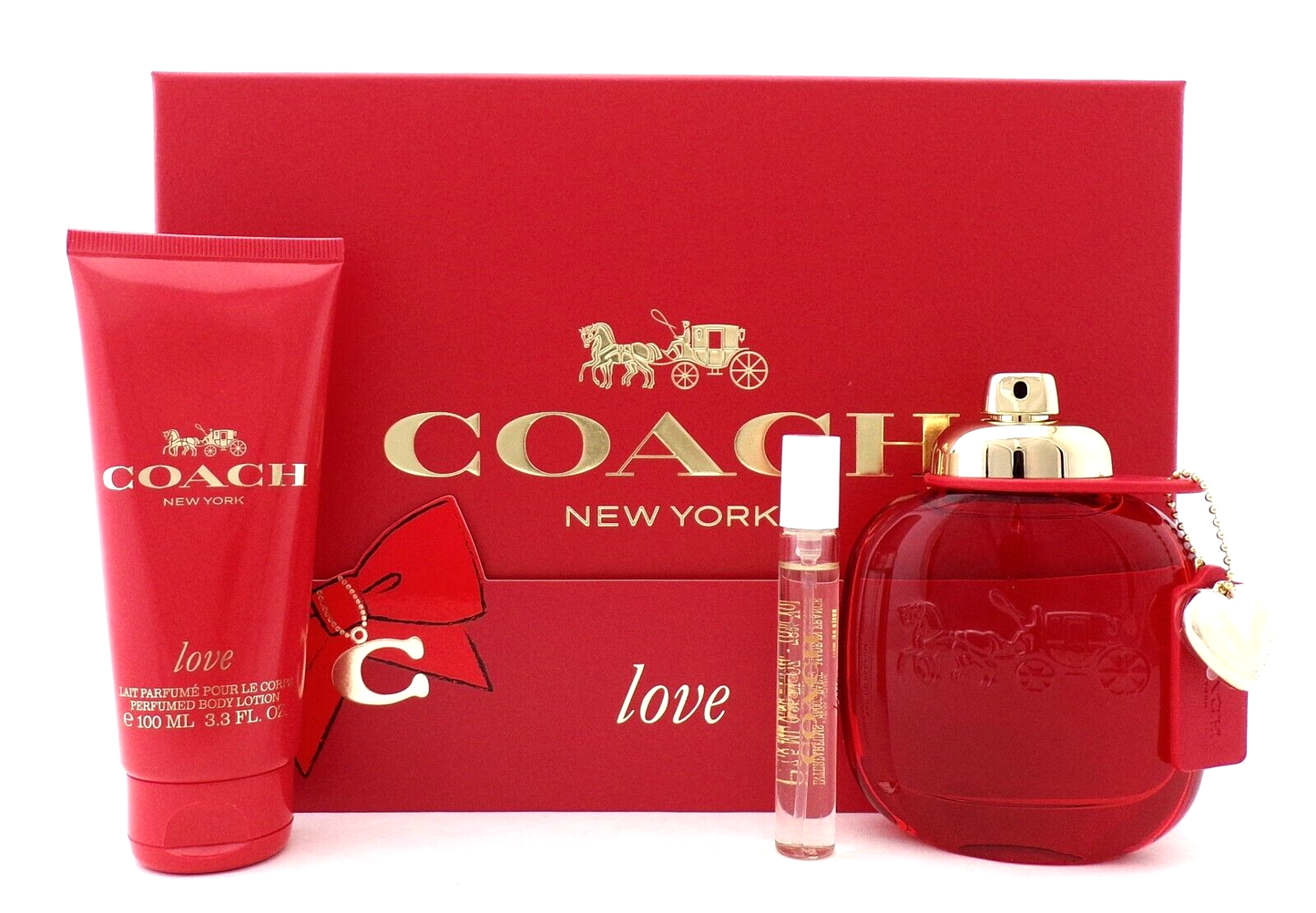 Coach LOVE 3.0 oz & 0.25 oz EDP Spray + 3.3 oz Body Lotion. New SET for Women