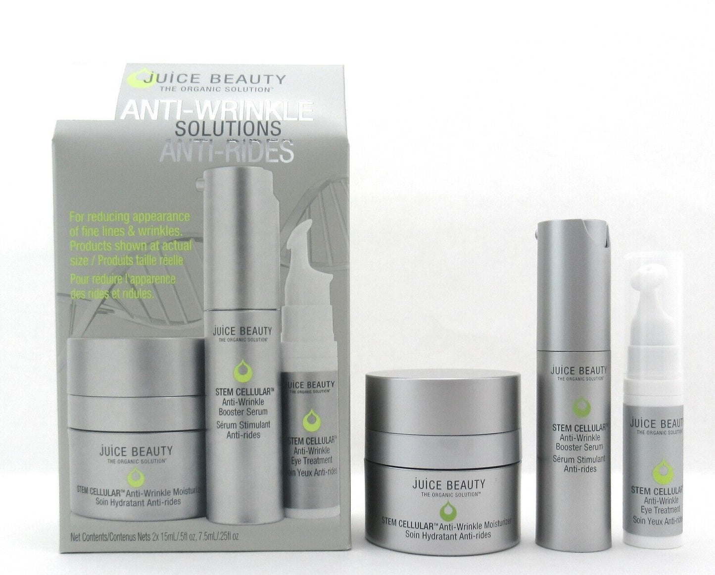 Juice Beauty Stem Cellular Anti-Wrinkle Solutions Set for Women 3 Pc 0.5 oz.