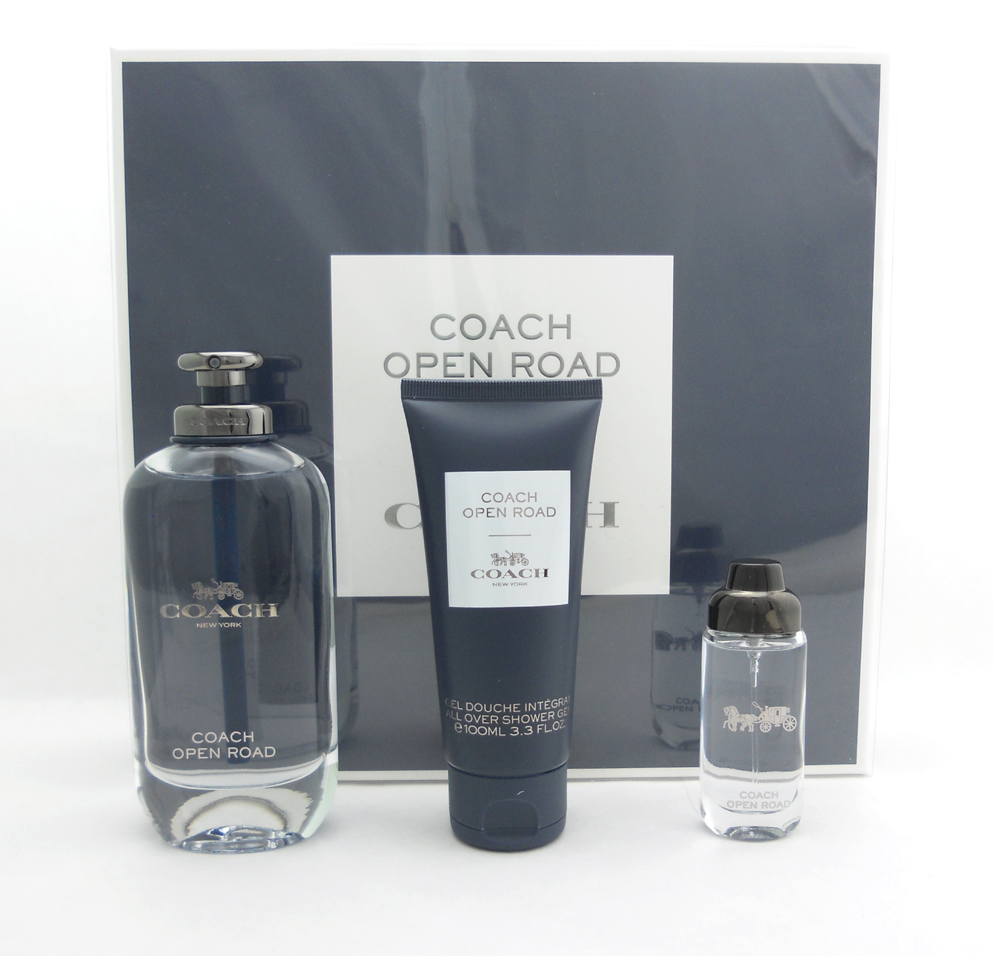 Coach Open Road Men 3 PCS Set: 3.3 EDT+ 0.5 EDT + 3.3 Shower Gel. New SET.