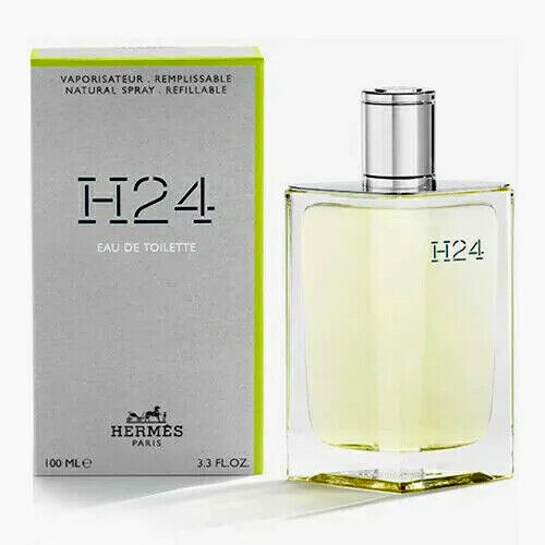 H24 by Hermes 3.3 oz. Eau de Toilette Spray REFILLABLE for Men. New DAMAGED Box
