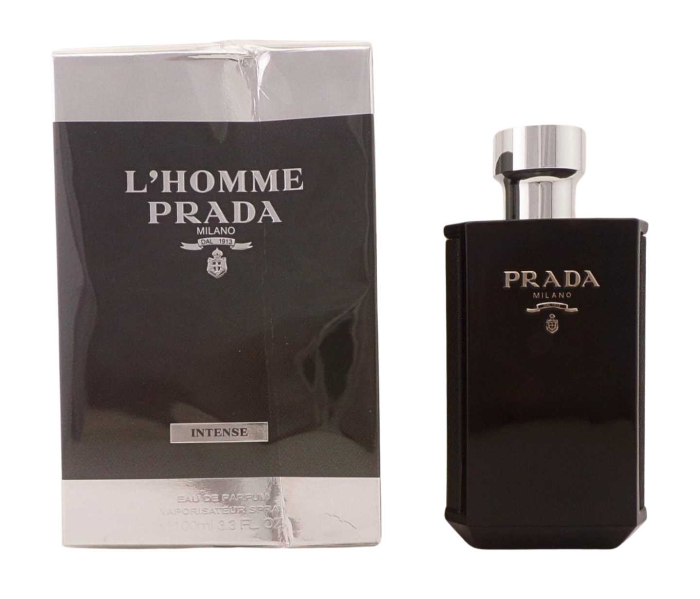 Prada L'Homme Intense 3.3 oz./100 ml Eau De Parfum Spray for Men New Damaged Box