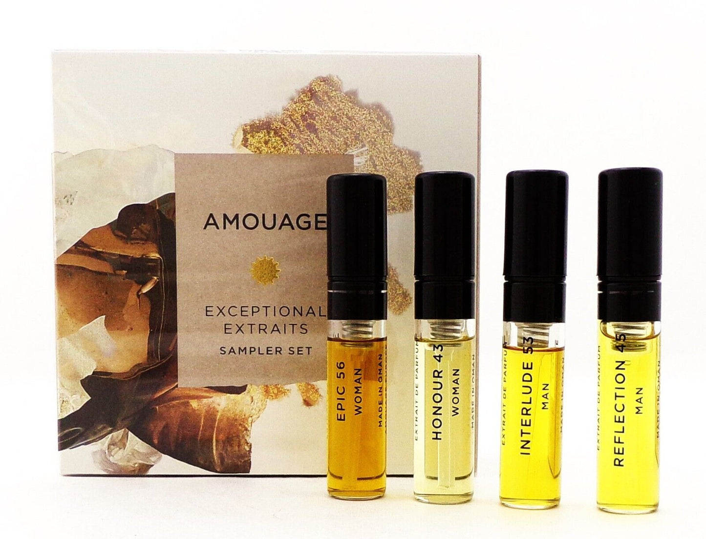 Amouage EXCEPTIONAL EXTRAITS 4 x 0.07 oz Extrait de Parfum Spray New Sampler SET