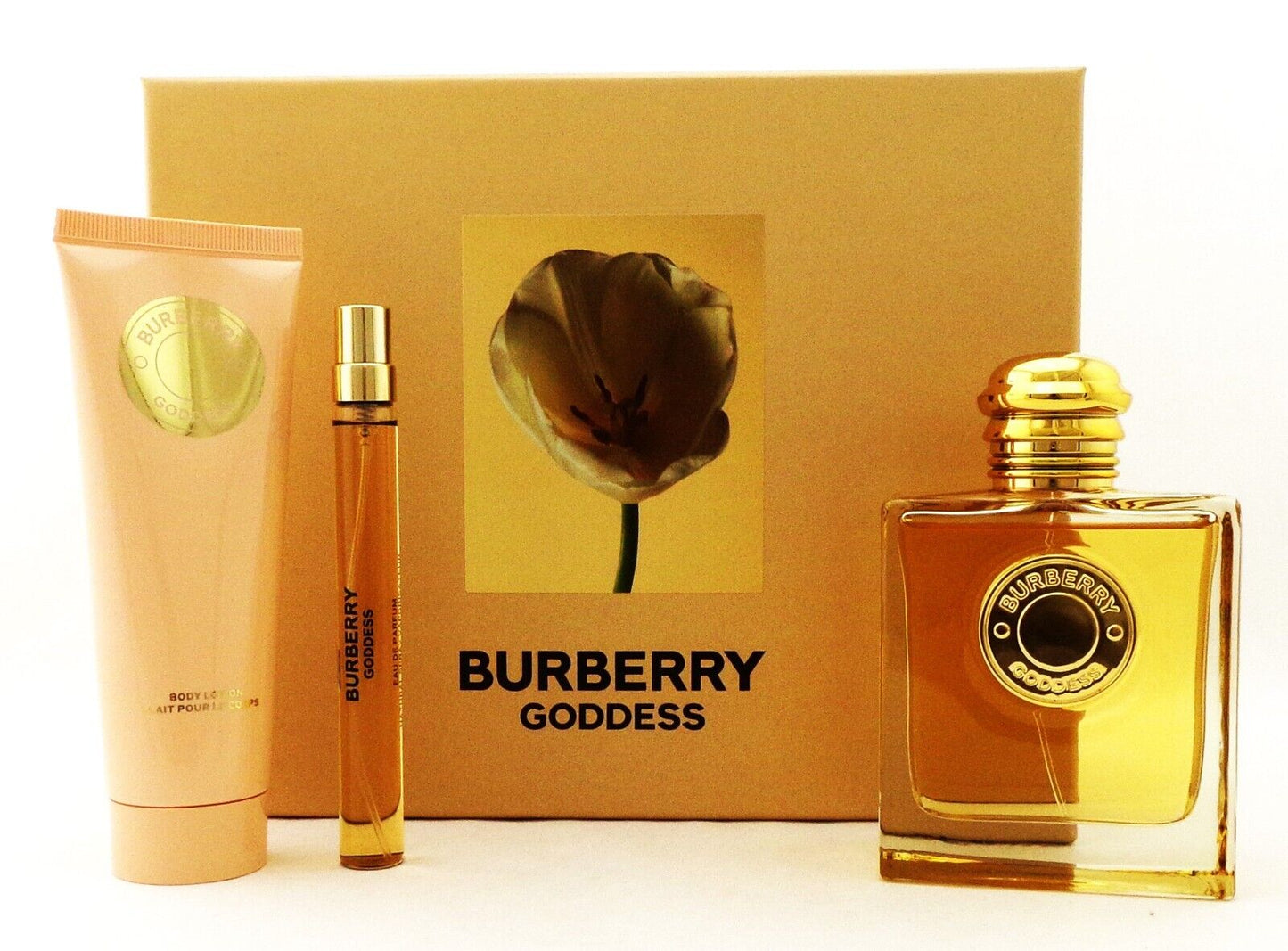 Burberry Goddess 3 Piece Gift Set for Women Eau de Parfum Spray 3.3 oz. New