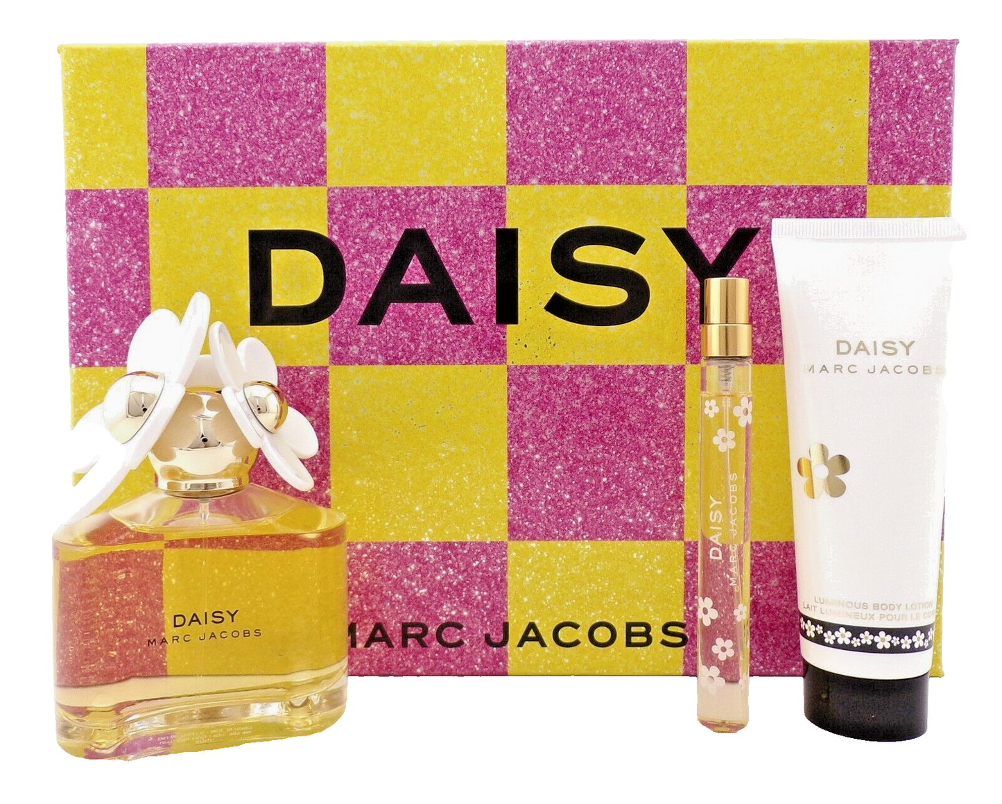 Daisy by Marc Jacobs 3.3oz & 10ml EDT Spray + 2.5oz B/Lotion. New Set for Women