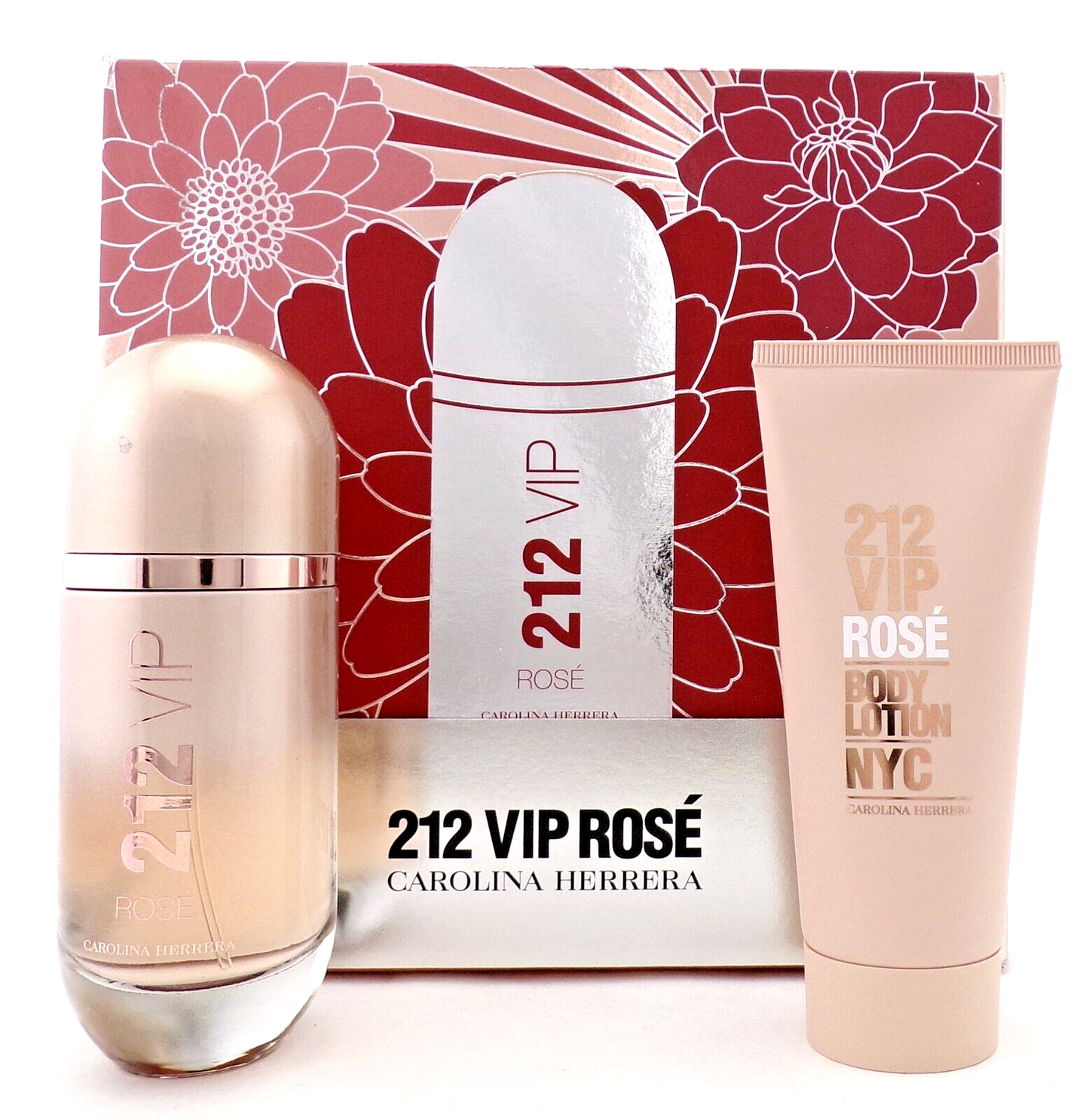 212 VIP ROSE by Carolina Herrera 2.7 oz EDP Spray + 3.4 oz Body Lotion set - NEW
