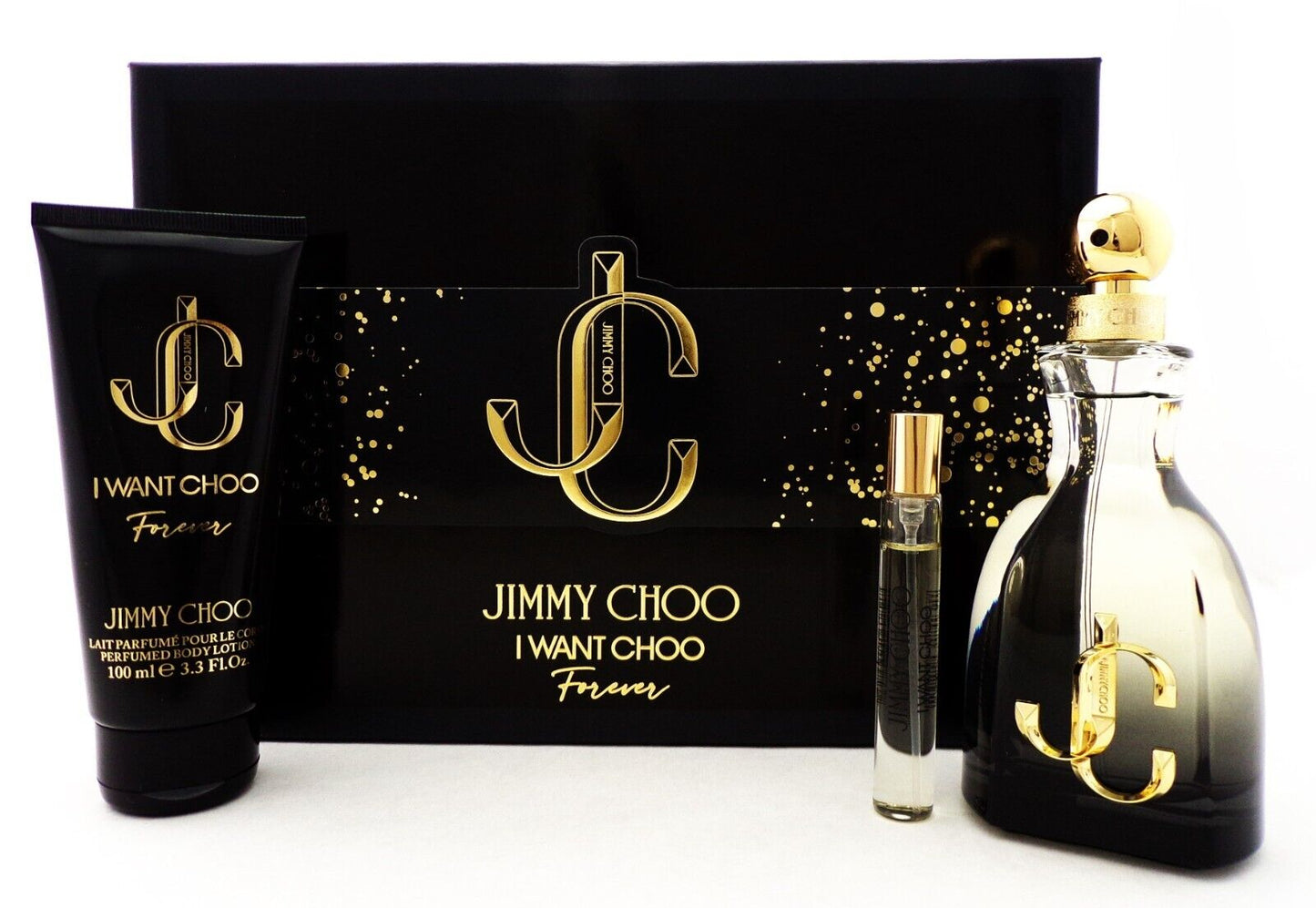 I WANT CHOO FOREVER by Jimmy Choo 3.3oz & 0.25oz EDP Spray + 3.3oz B/Ltn SET