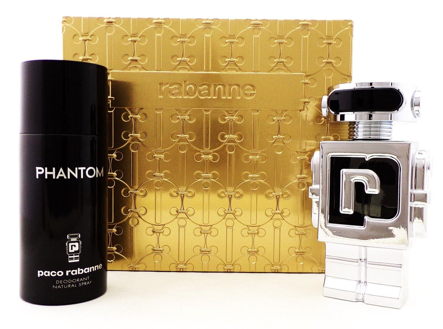 PHANTOM by Paco Rabanne 3.4 oz. EDT Spray + 5.1 oz. Deo Spray New SET for Men