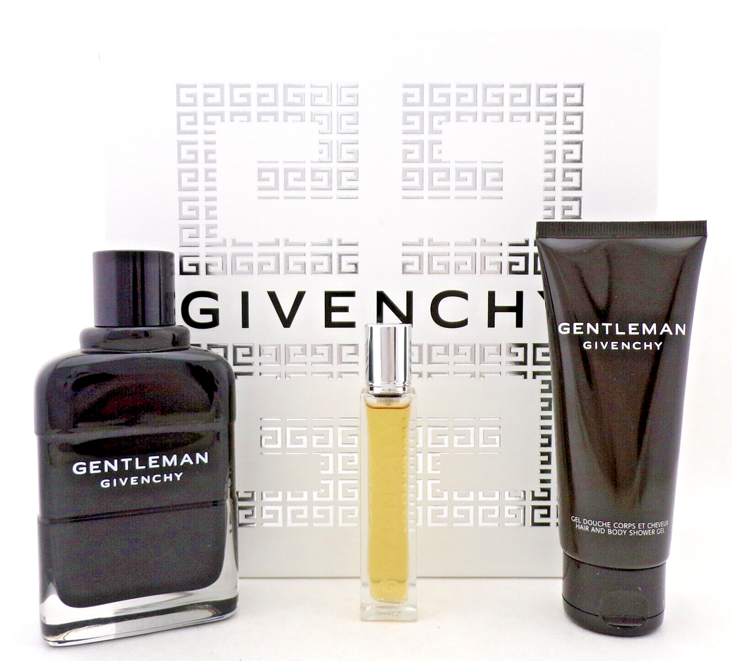 Givenchy Gentleman 3.3 oz & 12.5 ml EDP Spray + 2.5 oz Shower Gel. New Men's SET