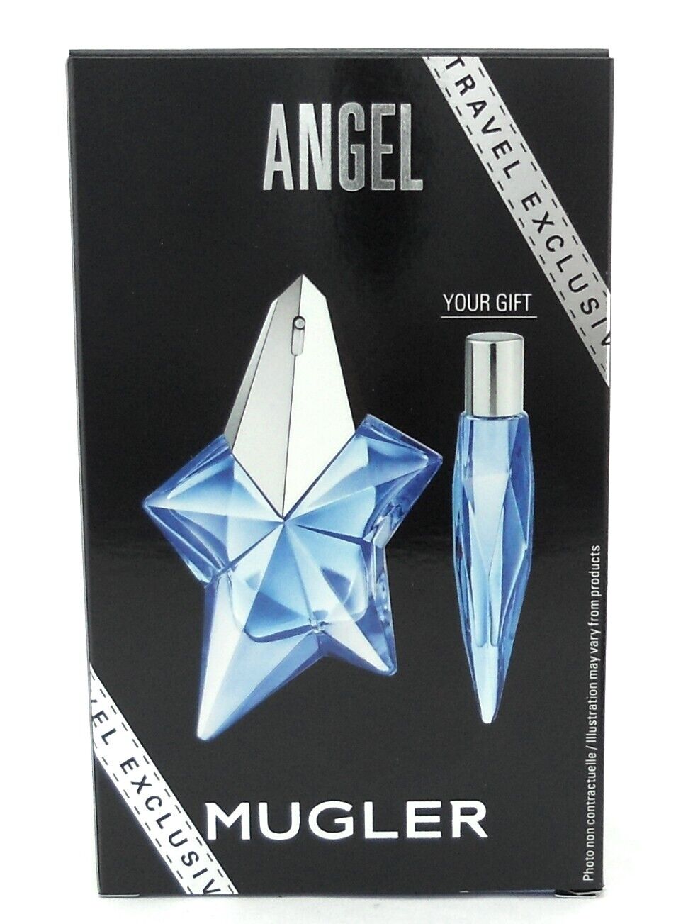 Angel by Thierry Mugler 1.6 oz.EDP Spray Refillable Star+10 ml. Travel Set NIB
