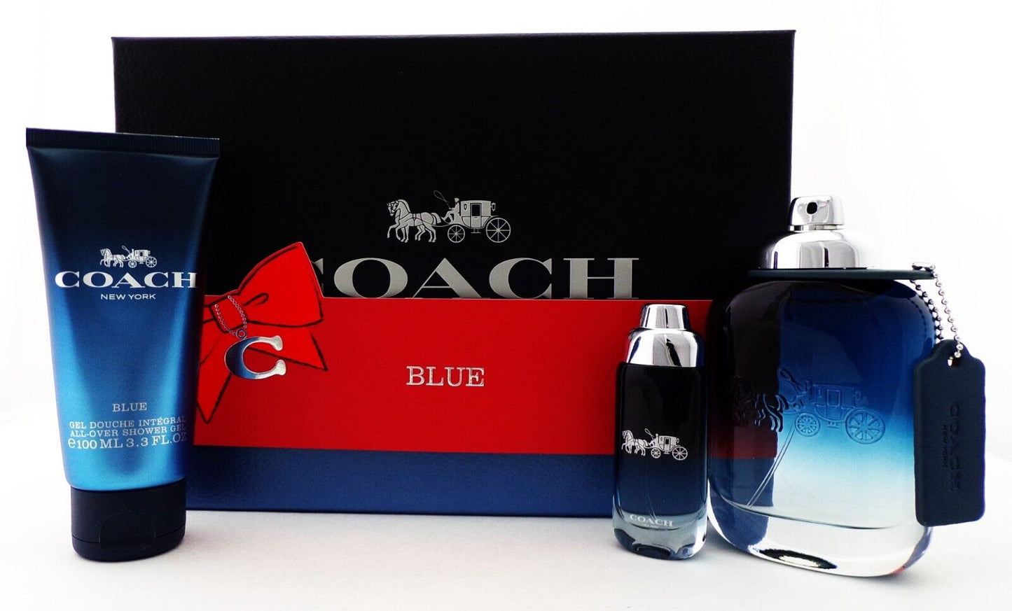 Coach BLUE by Coach 3.3 oz. & 0.50 oz. EDT Spray+ 3.3 S/Gel. New Men's SET