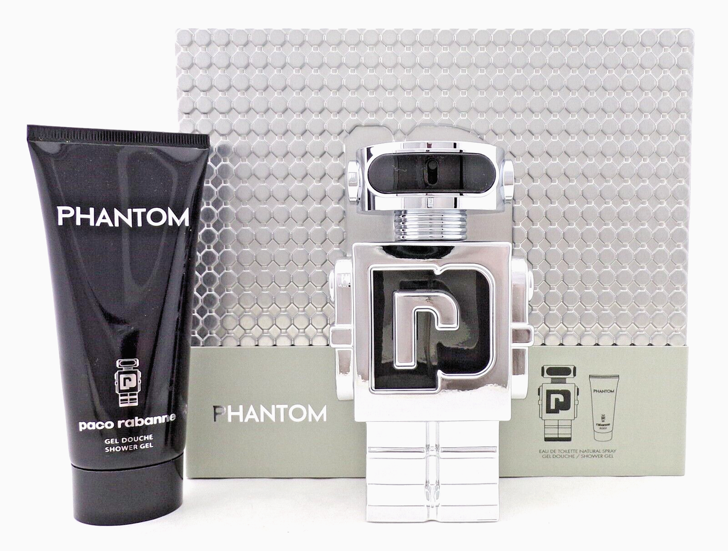 Phantom by Paco Rabanne 3.4 oz EDT Spray + 3.4 oz Shower Gel. New SET for Men