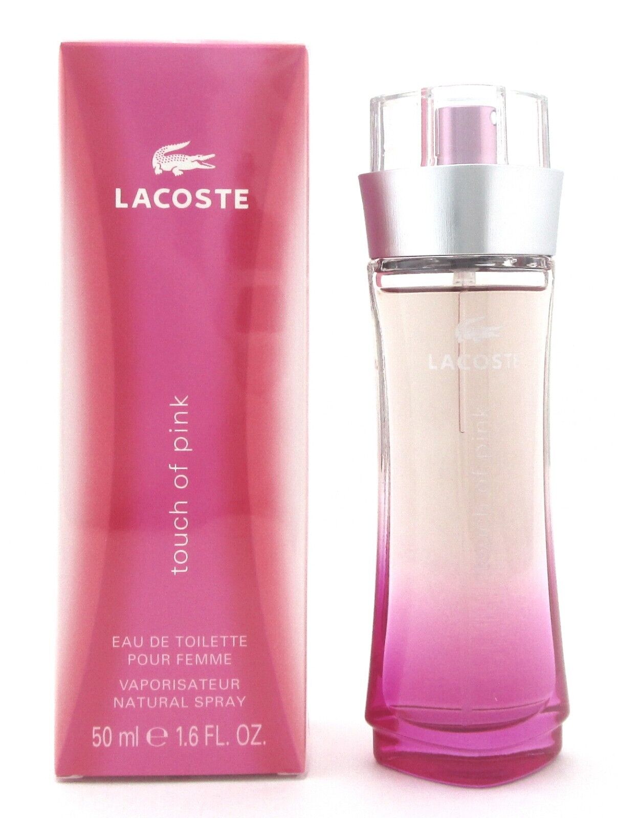 Lacoste Touch of Pink 1.6 oz. Eau de Toilette Pour Femme Spray. New Sealed Box