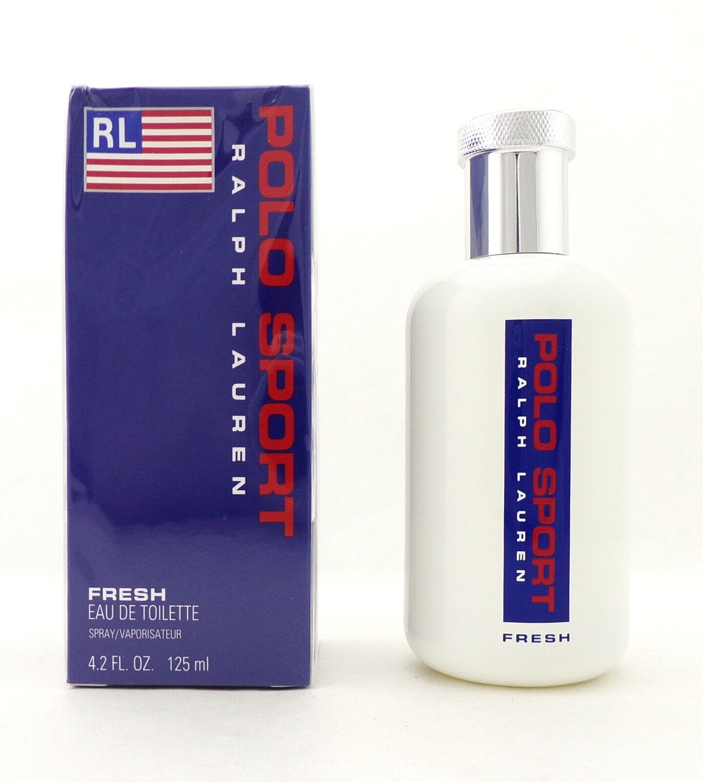 Polo Sport by Ralph Lauren FRESH EDT Spray for Men 4.2 oz./ 125 ml. DAMAGED Box