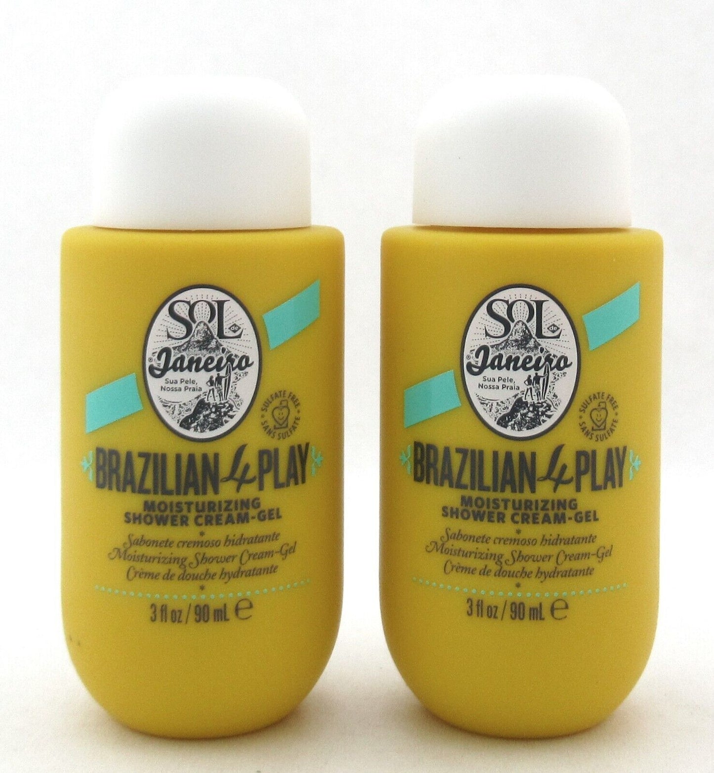Sol de Janeiro Brazilian 4 Play Moisturizing Shower Cream-Gel 3 oz. Lot of 2 New