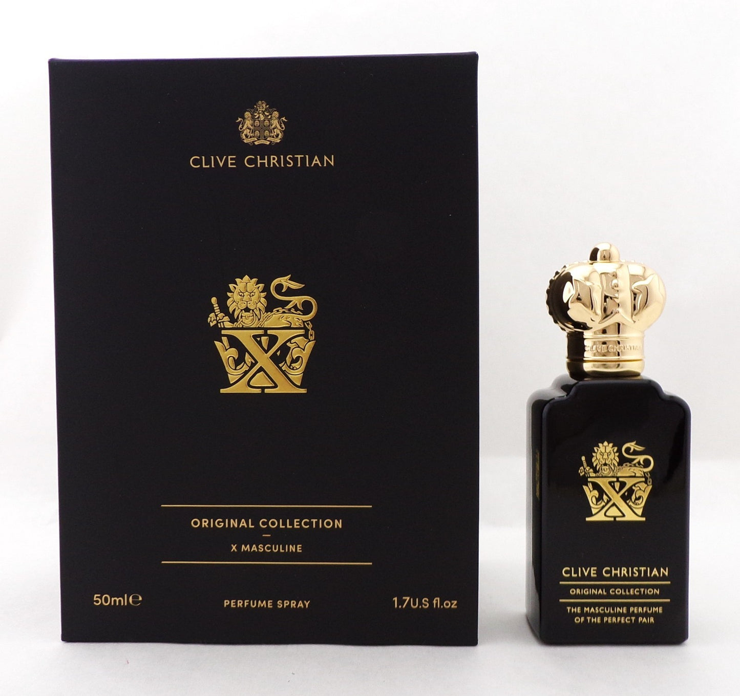 X Masculine by Clive Christian PERFUME Spray 1.7 oz./ 50 ml. New NO CELLOPHANE