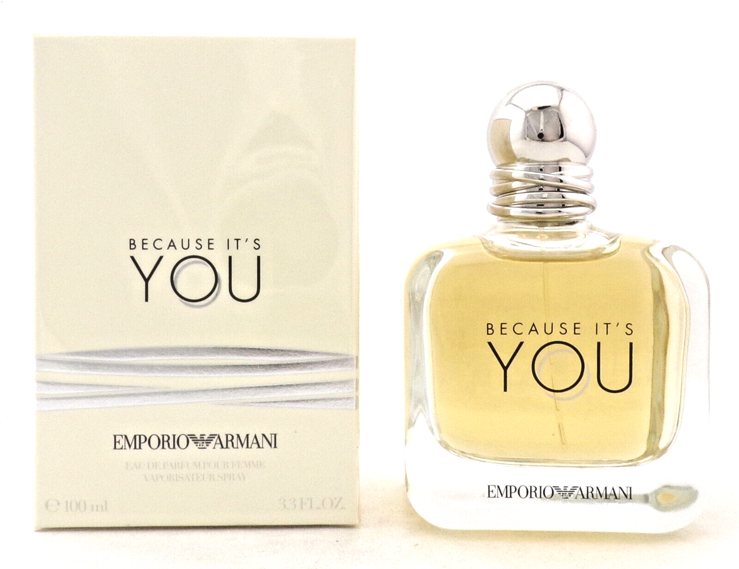 Because It's You by Emporio by Armani 3.3 oz EDP Spray for Women. New Sealed Box