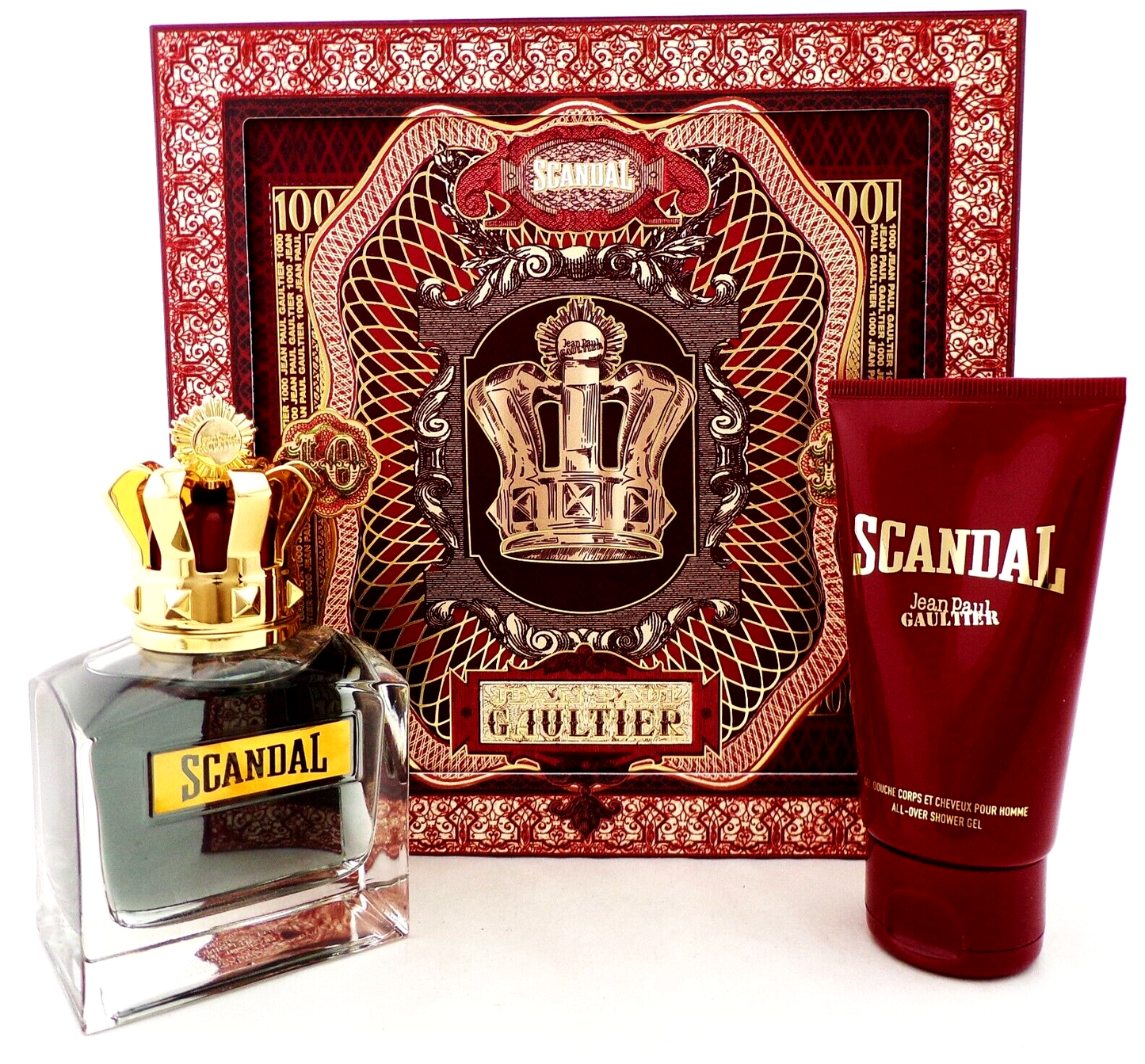 Jean Paul Gaultier Scandal 3.4 oz. EDT Spray +2.5 oz. Shower Gel New Set for Men