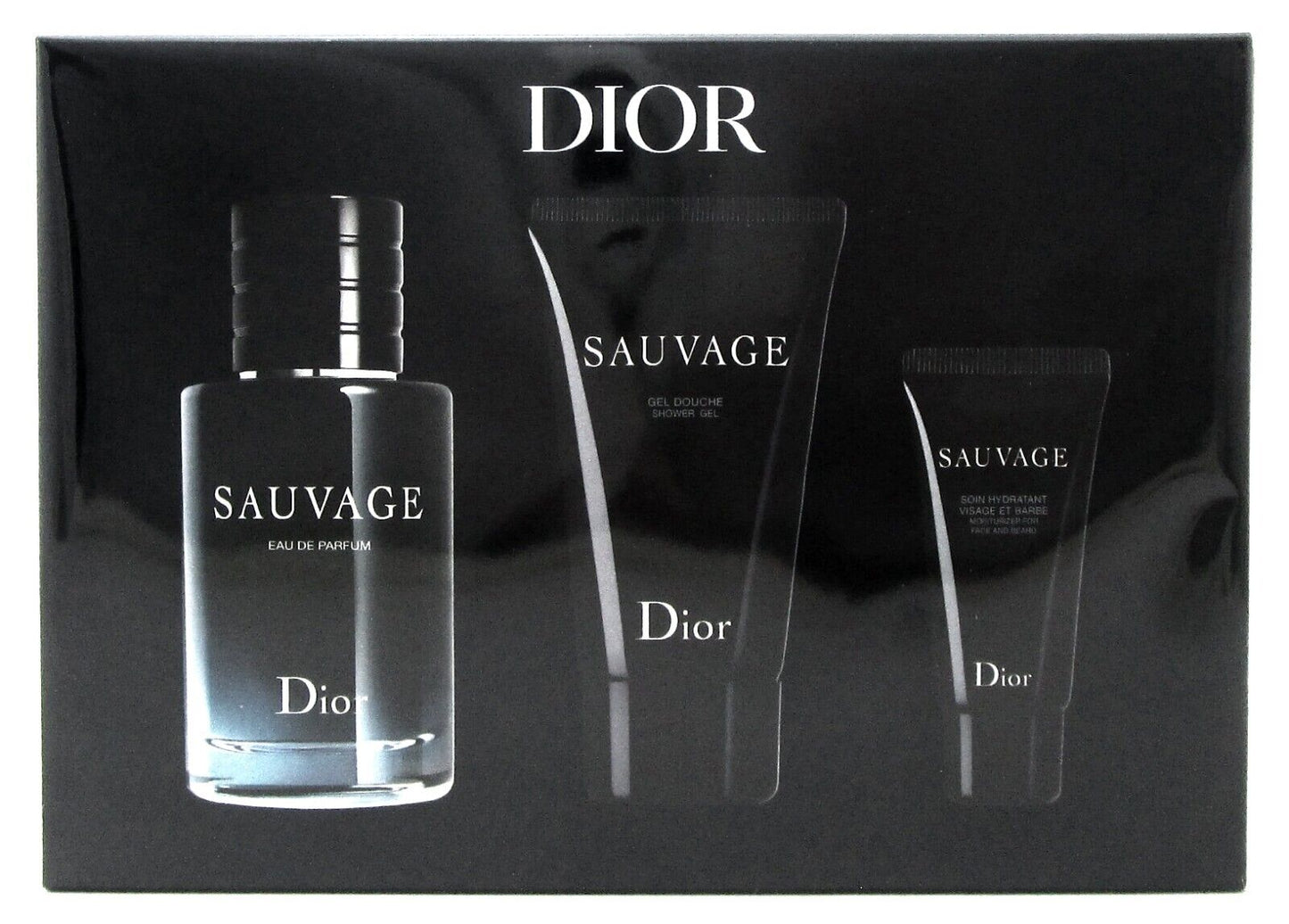 Dior Sauvage 2.0 oz EDP Spray+ 1.7 oz Sh/Gel+ 20 ml Moisturizer. New Set for Men