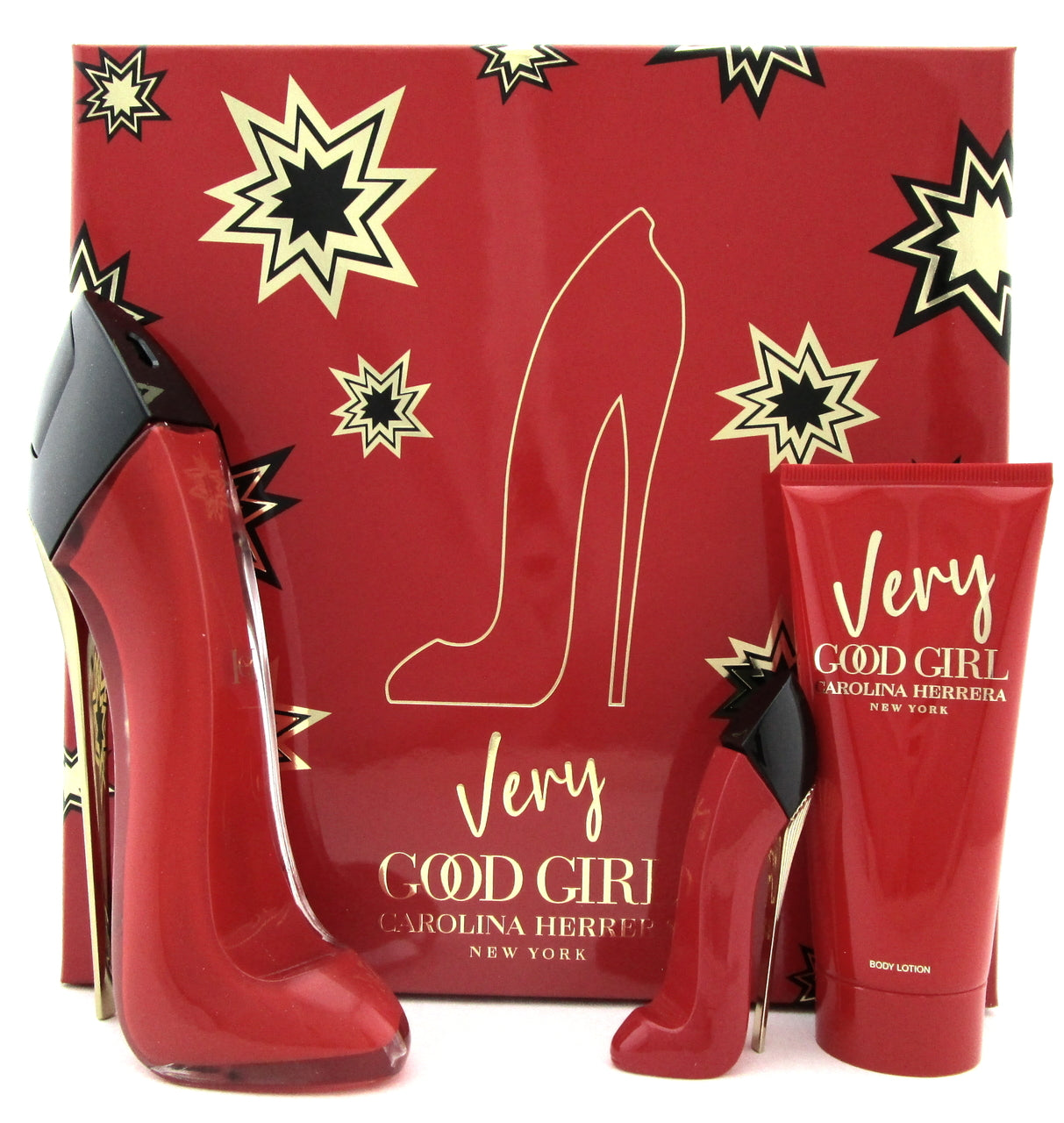 VERY Good Girl by Carolina Herrera 2.7oz. & 7ml. EDP + 3.4 oz B/Lotion. New Set