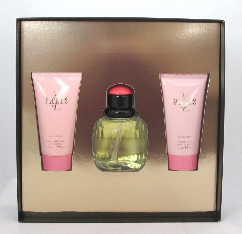 Yves Saint Laurent Paris Gift Set EDT 2.5 oz+B/Lotion+Sh/Gel 1.6 oz